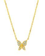Diamond butterfly necklace