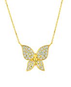 Diamond butterfly necklace