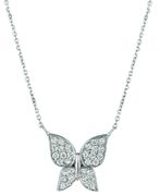 Diamond butterfly necklace