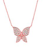 Diamond butterfly necklace