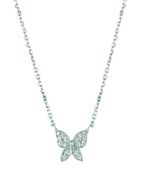 Diamond butterfly necklace