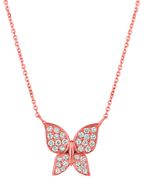 Diamond butterfly necklace