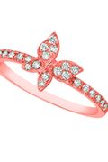 Diamond butterfly ring
