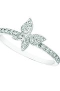 Diamond butterfly ring