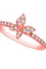 Diamond butterfly ring