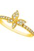 Diamond butterfly ring