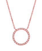 Diamond circle necklace