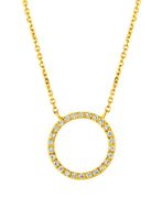Diamond circle necklace