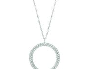 Diamond circle necklace
