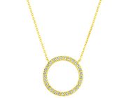 Diamond circle necklace