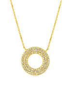 Diamond circle necklace