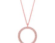 Diamond circle necklace