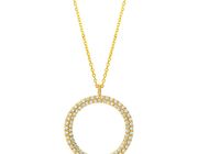 Diamond circle necklace