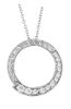 Diamond circle necklace, 6 different diamond sizes, ranging from 0.015 ct to 0.065 ct.