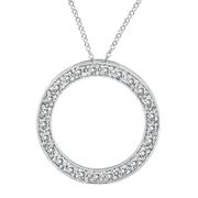 Diamond Circle Necklace Pendant