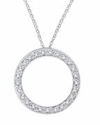 Diamond Circle Pendant Necklace