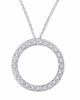 Diamond Circle Pendant Necklace