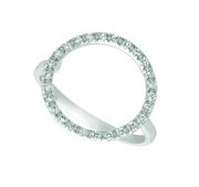 Diamond circle ring