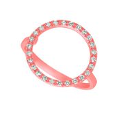 Diamond circle ring