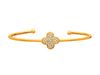 Diamond clover bangle