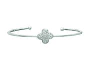 Diamond clover bangle