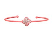 Diamond clover bangle