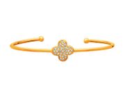 Diamond clover bangle
