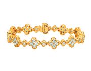 Diamond clover bracelet