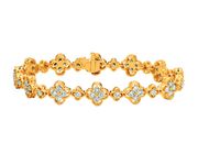 Diamond clover bracelet