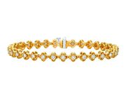 Diamond clover leaf bracelet