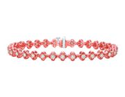 Diamond clover leaf bracelet