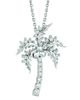 Diamond coconut tree necklace