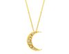 Diamond crescent moon necklace