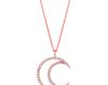 Diamond crescent moon necklace