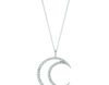 Diamond crescent moon necklace