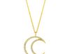 Diamond crescent moon necklace