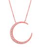 Diamond crescent moon necklace