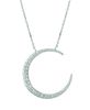 Diamond crescent moon necklace