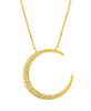 Diamond crescent moon necklace