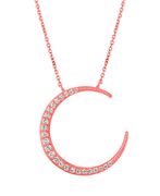 Diamond crescent moon necklace