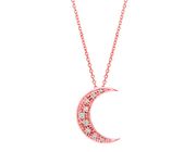 Diamond crescent moon necklace