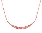 Diamond crescent moon necklace