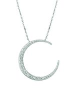 Diamond crescent moon necklace