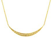 Diamond crescent moon necklace