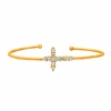 Diamond cross bangle