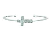 Diamond cross bangle