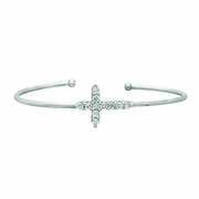 Diamond cross bangle