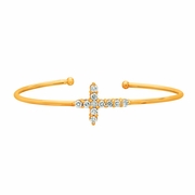 Diamond cross bangle