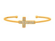 Diamond cross bangle