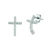 Diamond cross earrings